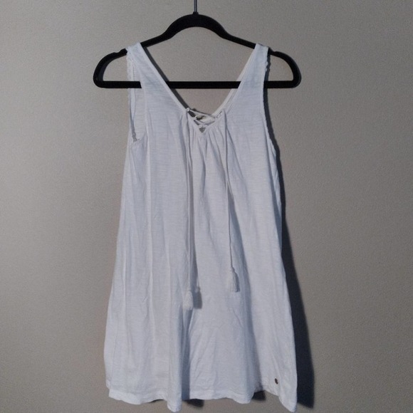 Roxy Tops - Roxy Tassel Tie Front Lightweight Boho Cover up
